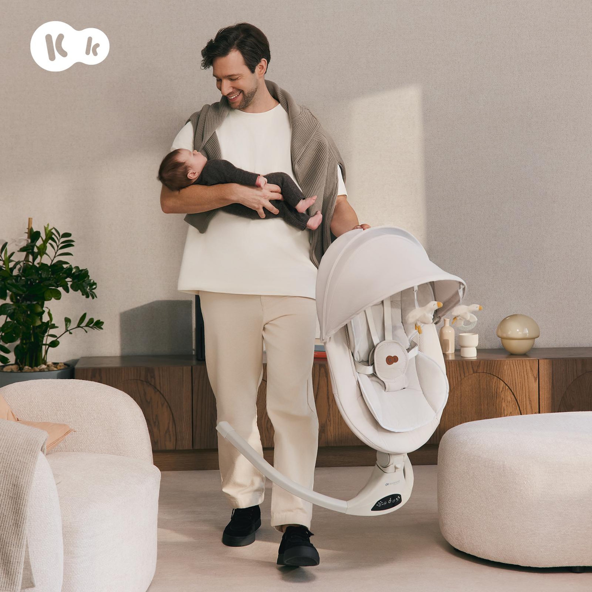 Voir la diapositive 2 : KINDERKRAFT Transat électrique bébé avec musique