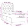 Voir la diapositive 6 : VIDAXL Sommier a lattes de lit matelas et LED Creme 80x200cm Tissu