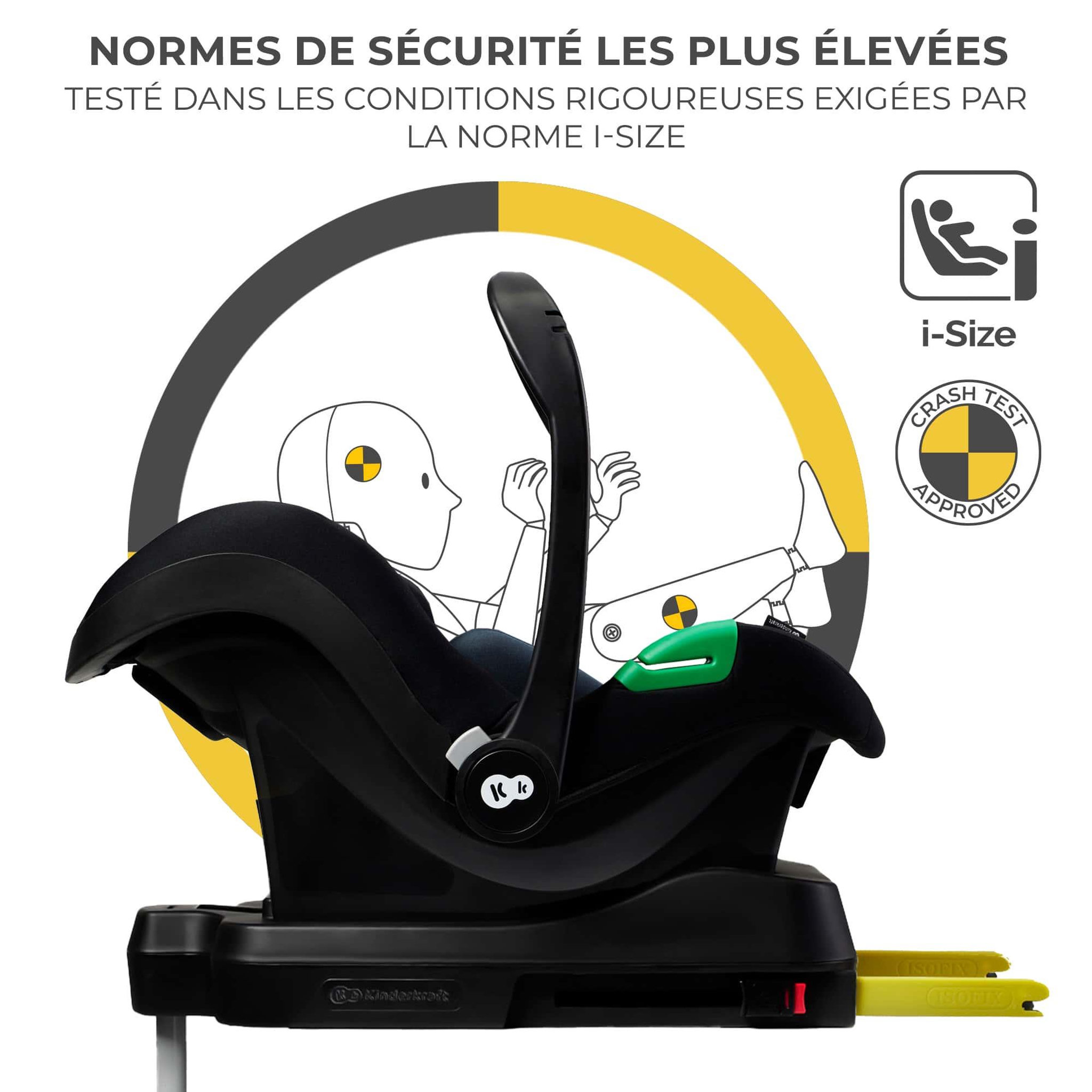 Voir la diapositive 2 : KINDERKRAFT Siège auto i-Size naissance avec protections renforcées