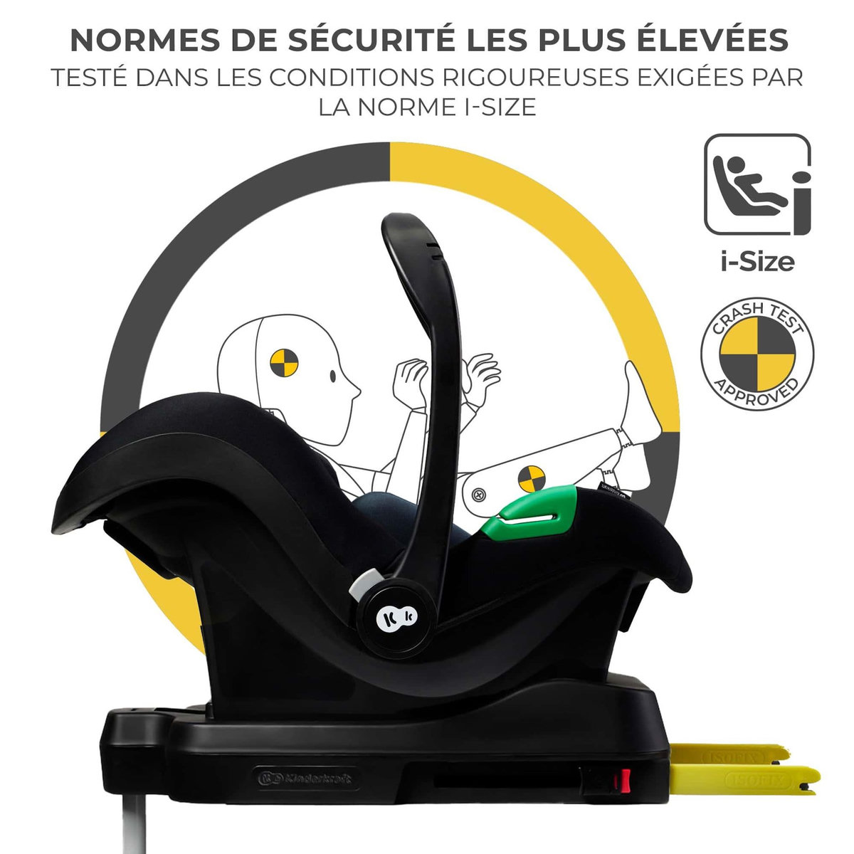 KINDERKRAFT Siege auto i size avec base pratique et confortable