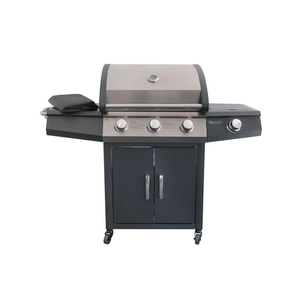 JARDIDECO Barbecue à gaz Soleto 3 brûleurs + 1 brûleur latéral - Jardideco