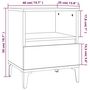 Voir la diapositive 6 : VIDAXL Tables de chevet 2 pcs Blanc brillant 40x35x50 cm