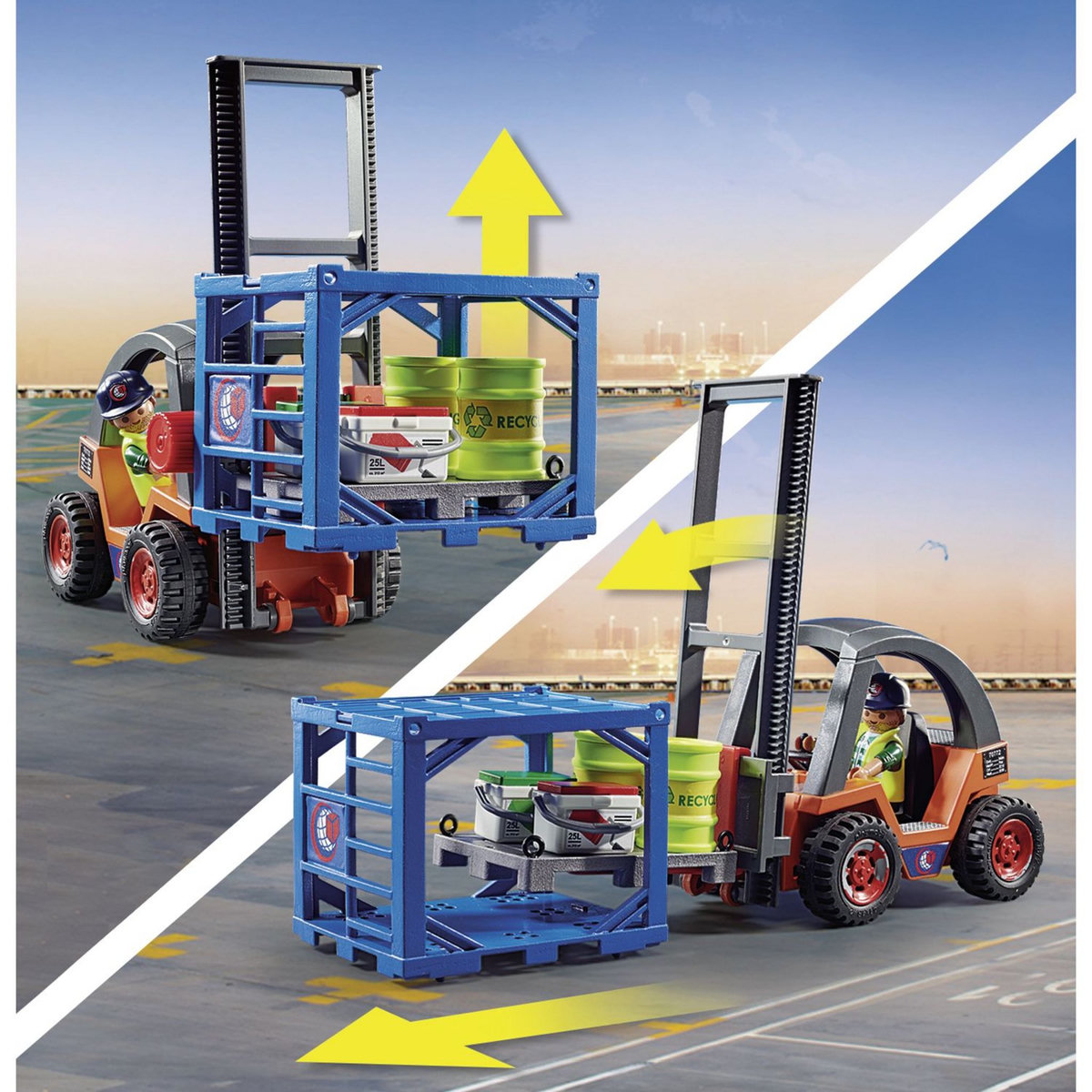 PLAYMOBIL 70772 City Action - Chariot élévateur avec charge