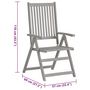 Voir la diapositive 6 : VIDAXL Chaises inclinables de jardin lot de 2 et coussins Bois acacia