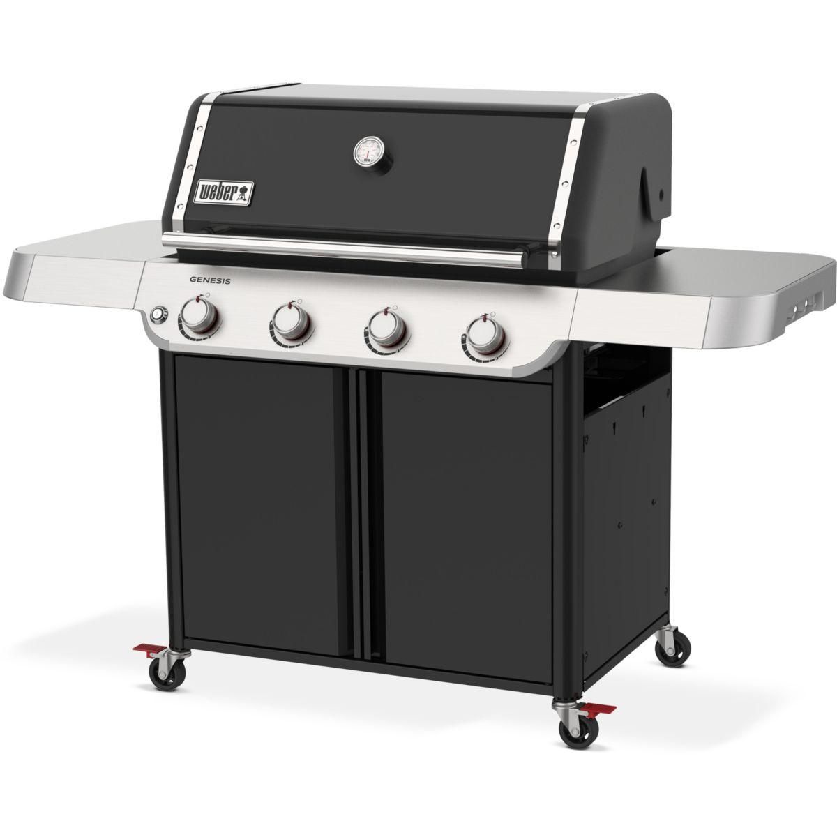 Weber Barbecue gaz Genesis E-415 black 4 brûleurs sur chariot, 86x48 cm