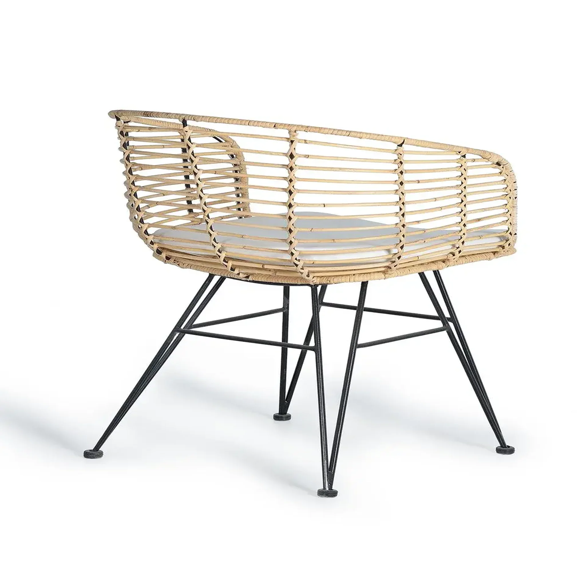 Voir la diapositive 3 : GINER Y COLOMER SL Lot de 2 chaises de rotin naturel 52 cm style méditerranéen
