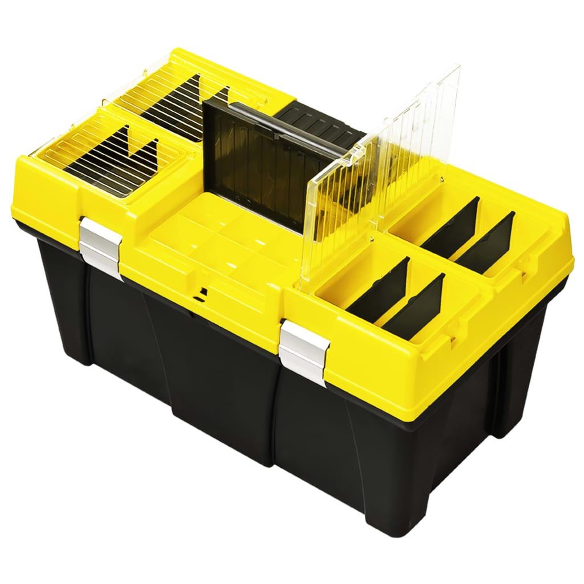 Voir la diapositive 3 : VIDAXL Boîte a outils plastique 595x337x316 mm jaune