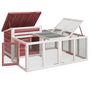 Voir la diapositive 4 : VIDAXL Clapier moka 144x123x67,5 cm bois de pin massif