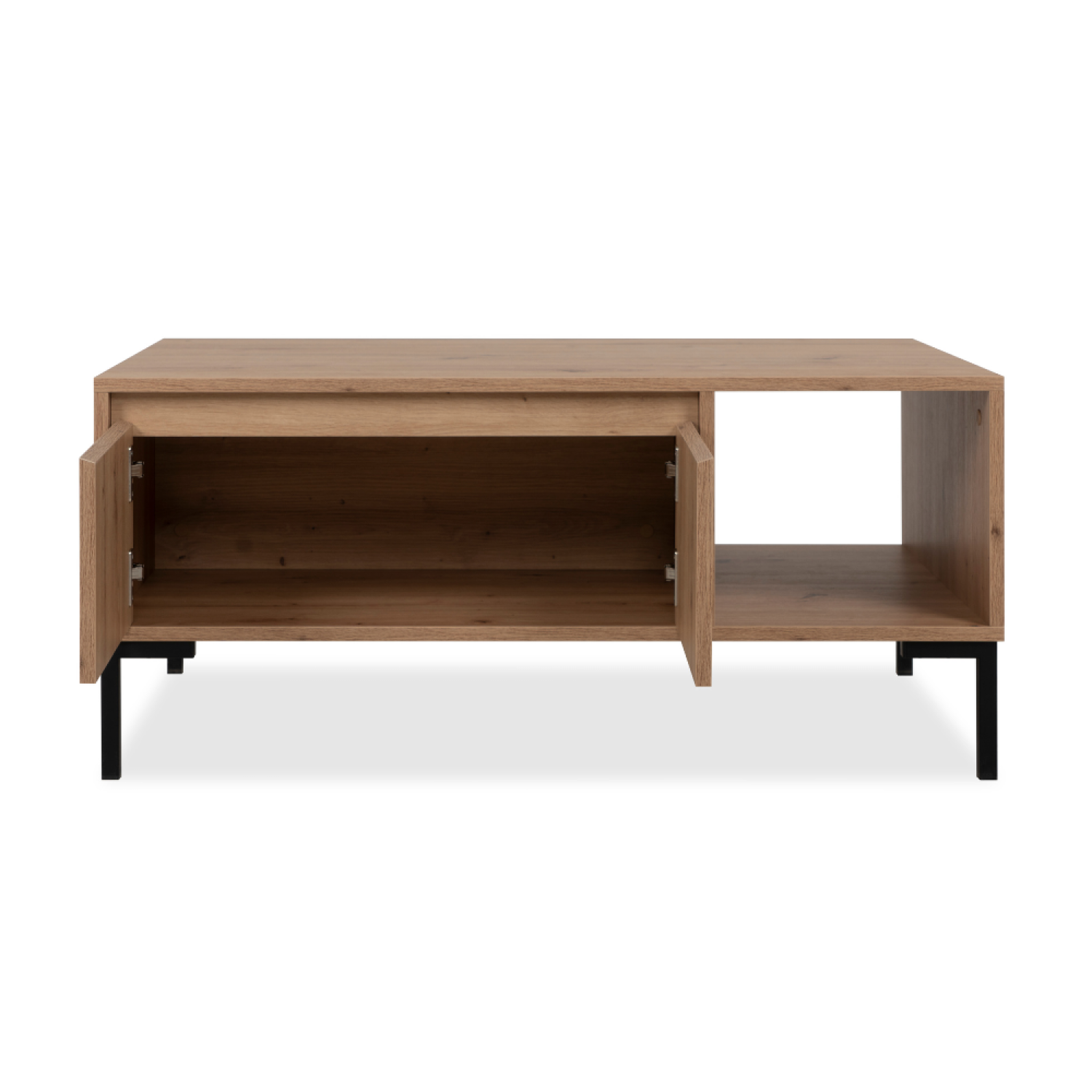 Voir la diapositive 5 : CONCEPT USINE Table basse en bois avec rangements navi