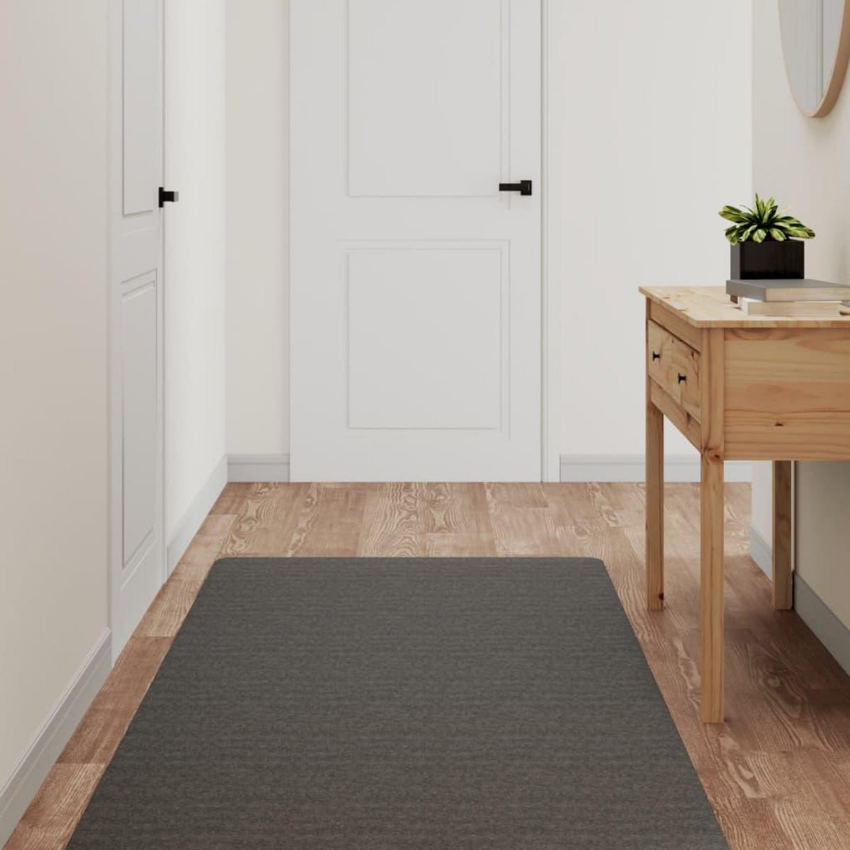 VIDAXL Tapis de couloir anthracite 80x180 cm