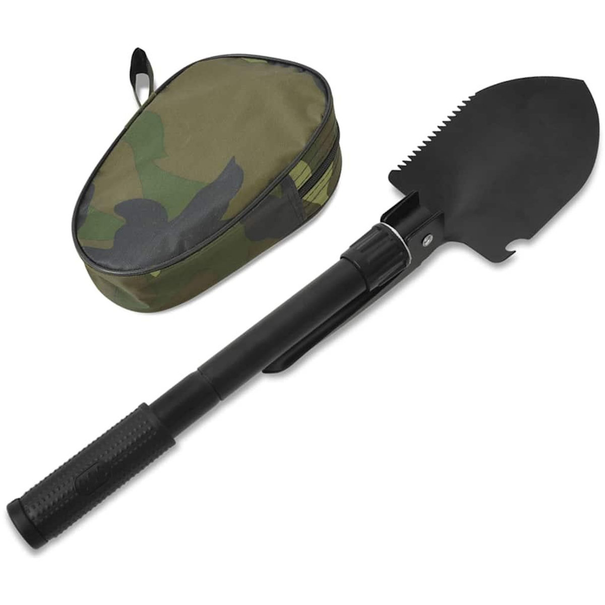 VIDAXL Pelle pliable Acier au carbone Noir