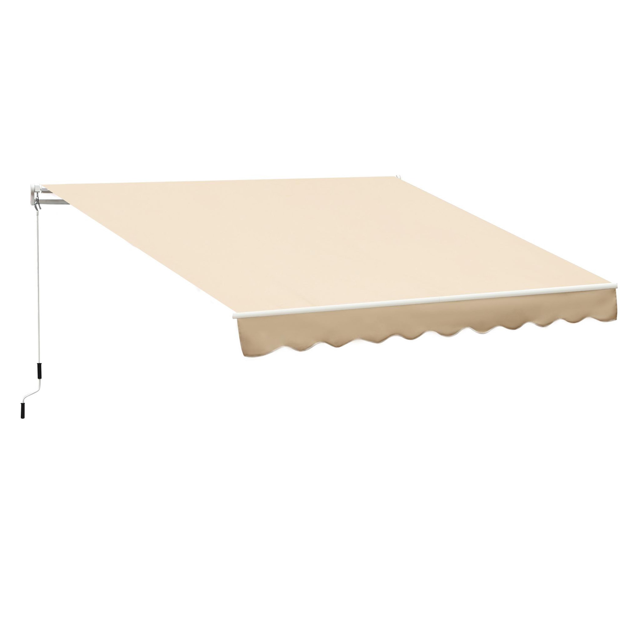 Voir la diapositive 1 : OUTSUNNY Store banne manuel rétractable aluminium polyester imperméabilisé 3L x 2,5l m beige