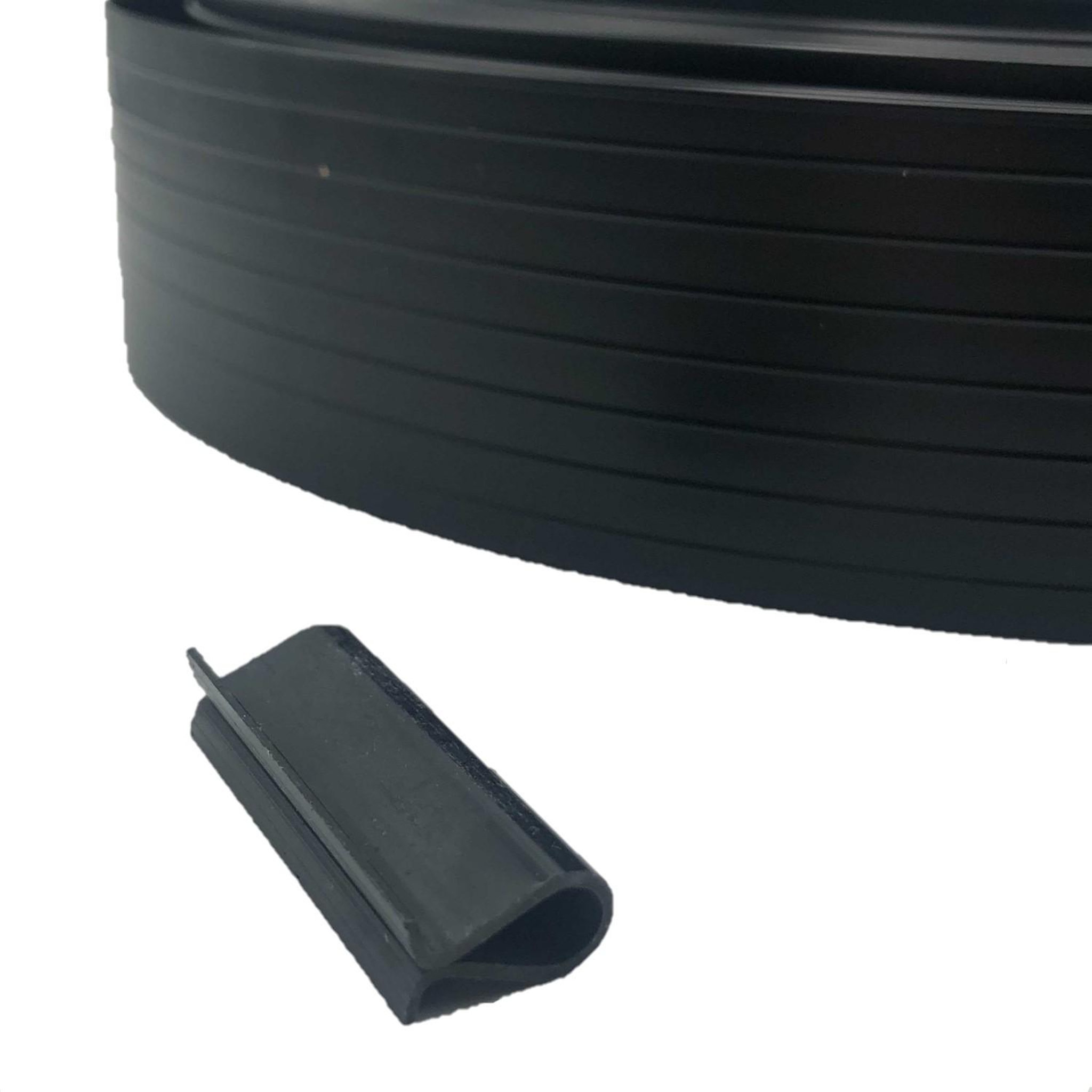 Voir la diapositive 3 : TOILINUX Lot de 10 lamelles occultantes avec clip de fixation de 50 m