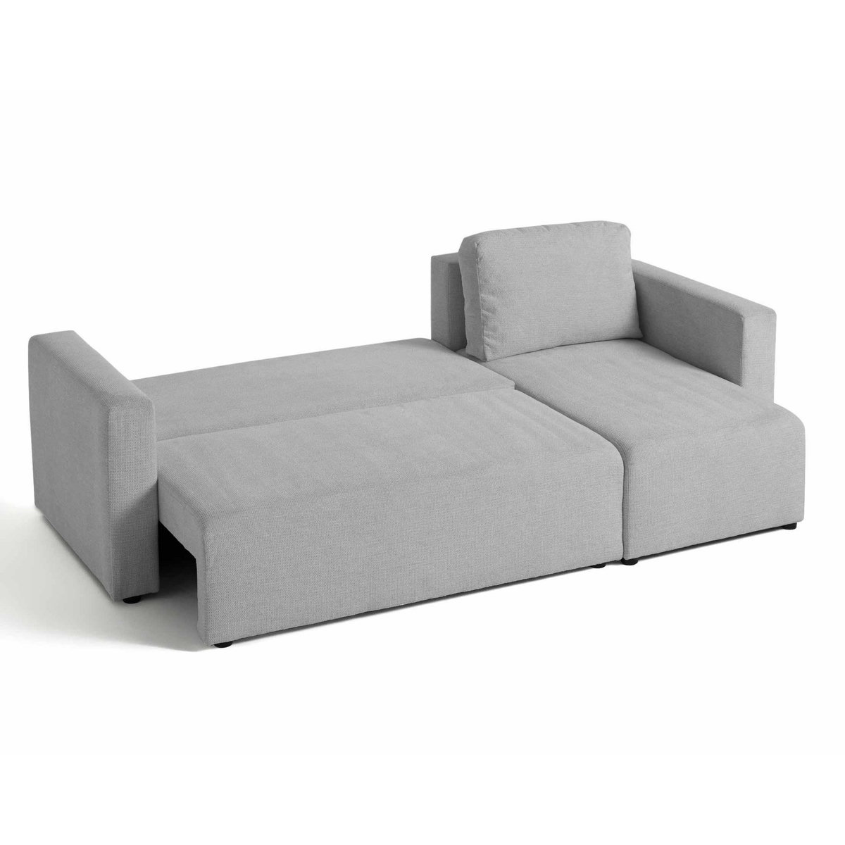 BEST MOBILIER Canopy - canapé d'angle réversible - 4 places - convertible avec coffre - en tissu texturé