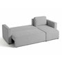 Voir la diapositive 4 : BEST MOBILIER Canopy - canapé d'angle réversible - 4 places - convertible avec coffre - en tissu texturé