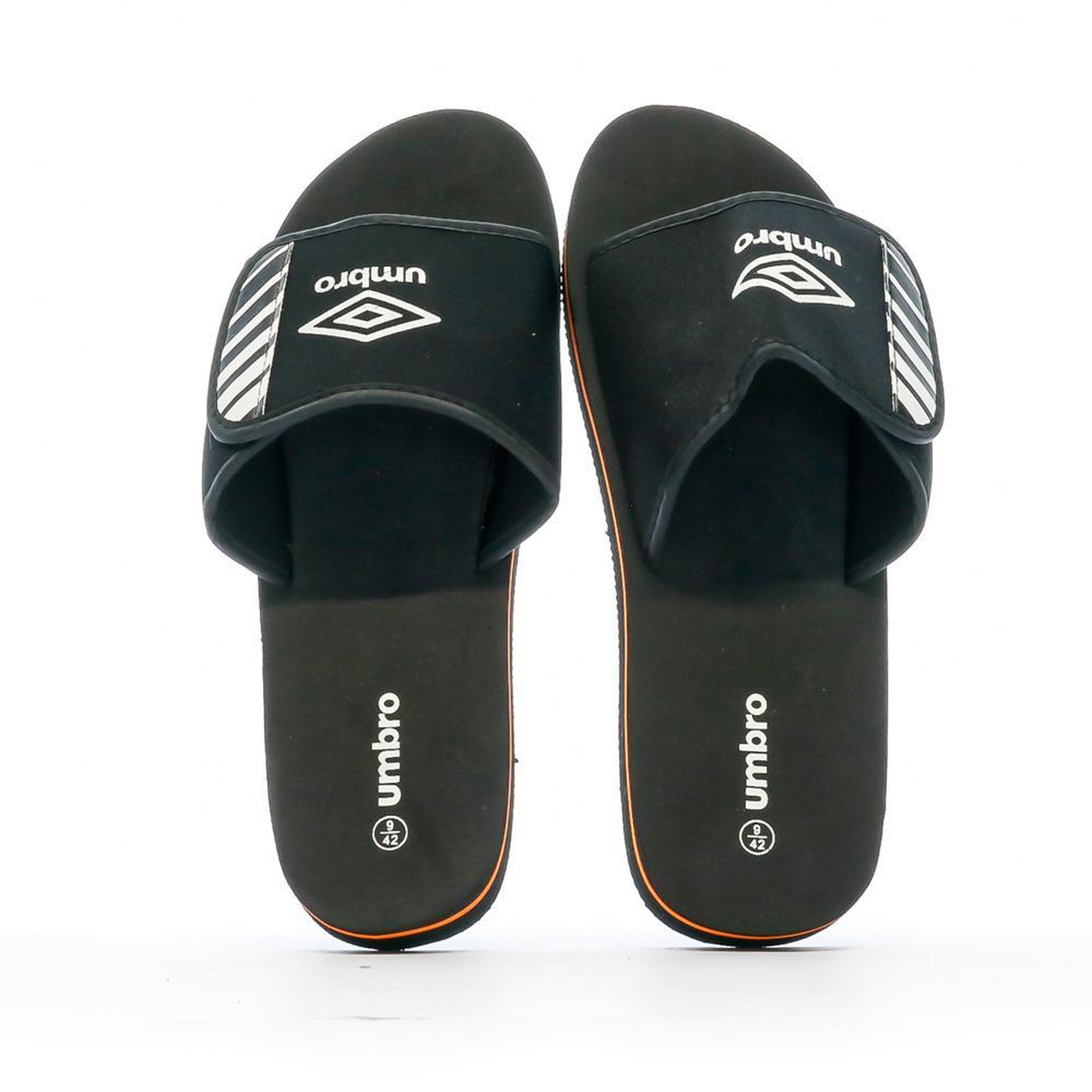 Voir la diapositive 5 : UMBRO Claquettes Noir/Orange Homme Umbro Remo