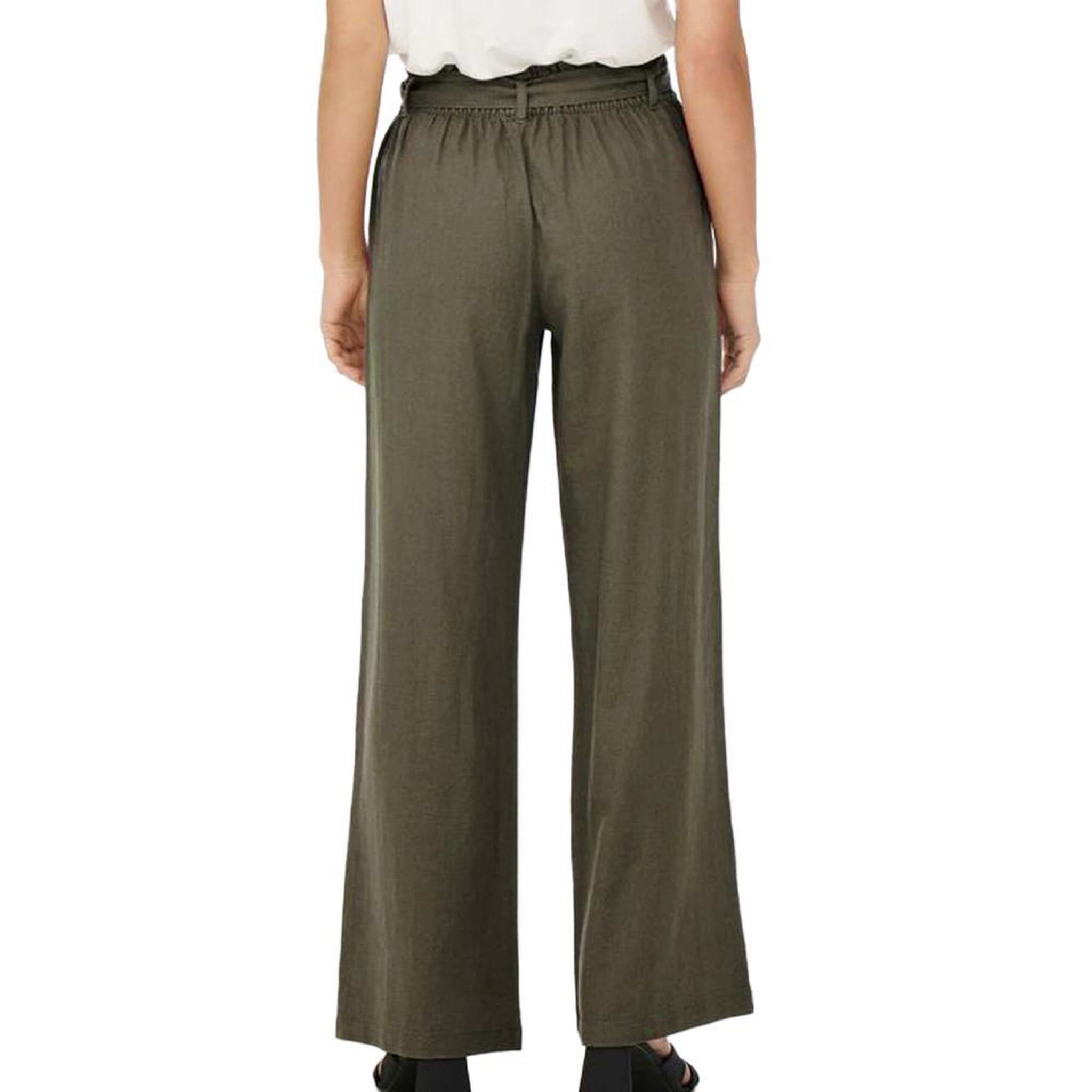 Voir la diapositive 2 : JACQUELINE DE YONG Pantalon Kaki Femme JDY Linen