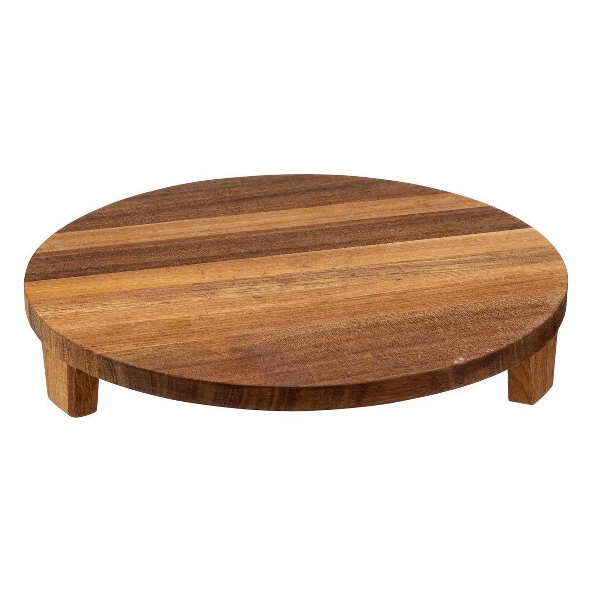 Voir la diapositive 1 : SECRET DE GOURMET Plat de présentation en bois  acacia  30cm marron