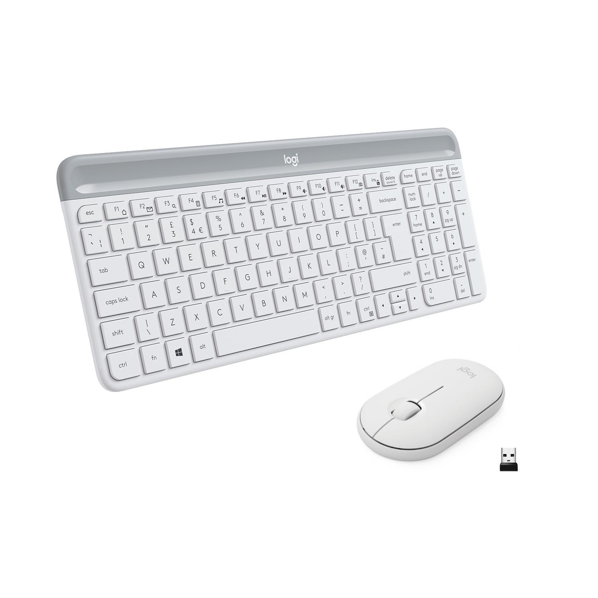 Voir la diapositive 2 : Logitech Logitech mk470 clavier souris incluse rf sans fil qwerty italien blanc