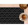 Voir la diapositive 2 : HABITABLE Lot de 2 sets de table avec encre métallique ROYA - 30 x 45 cm - Argent et noir