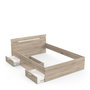 Voir la diapositive 5 : Lit  140x200cm 2 tiroirs 1 niche de rangement GANDY