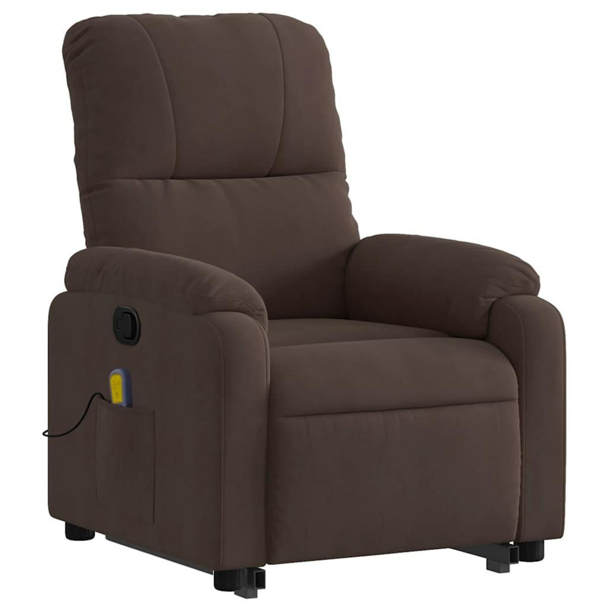 VIDAXL Fauteuil inclinable de massage marron tissu microfibre