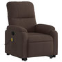 Voir la diapositive 4 : VIDAXL Fauteuil inclinable de massage marron tissu microfibre