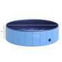 Voir la diapositive 3 : PAWHUT Piscine pour chiens bassin pliable bouchon vidange fond antidérapant diamètre 1,20 m bleu