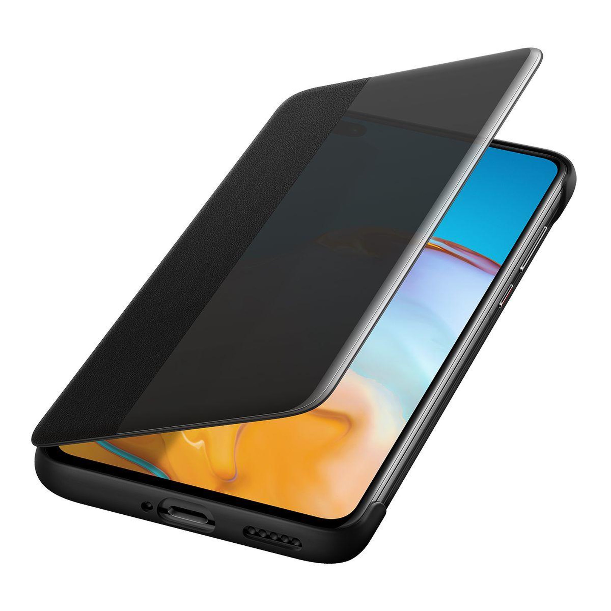 Voir la diapositive 2 : HUAWEI Etui huawei p40 view flip cover noir