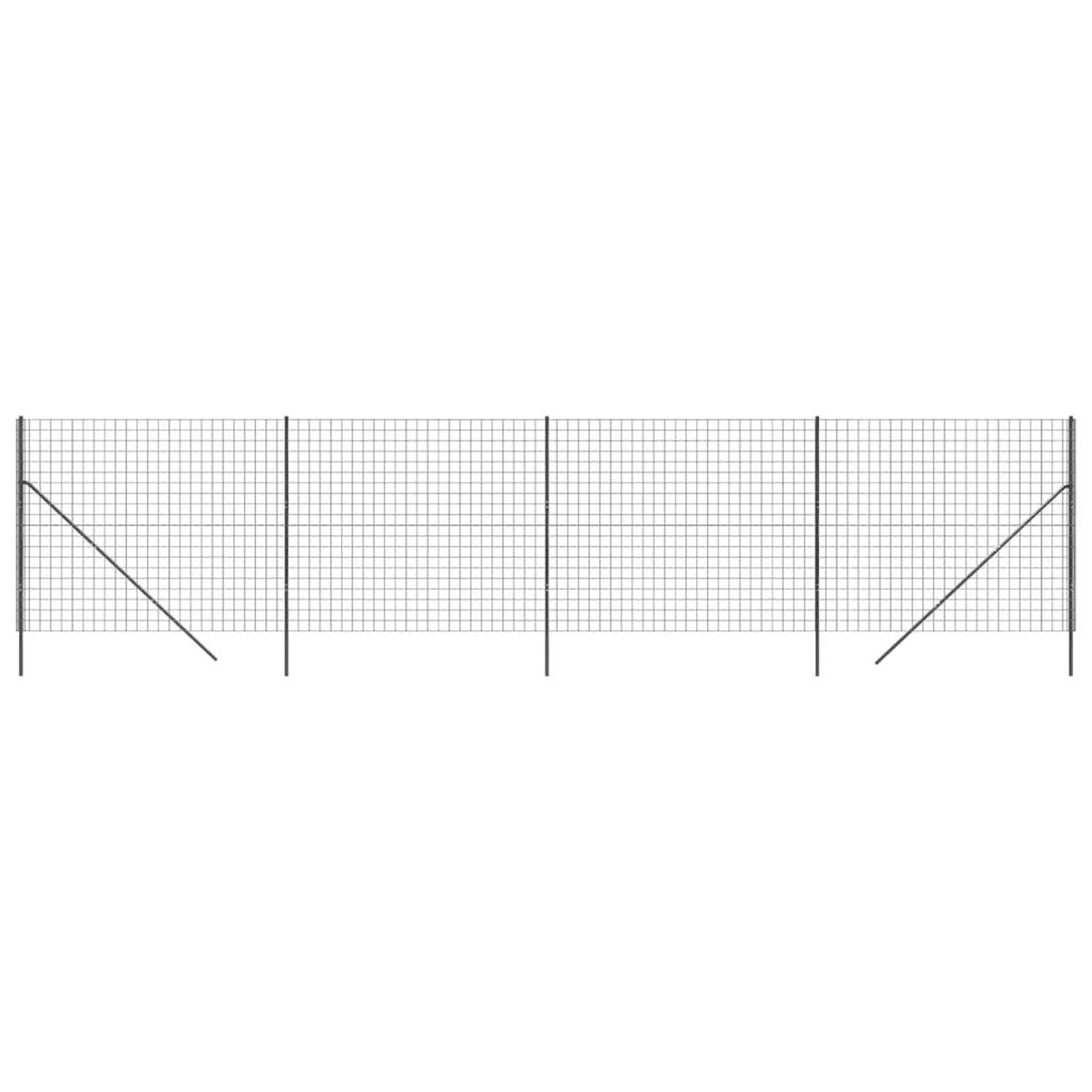 Voir la diapositive 2 : VIDAXL Cloture en treillis metallique anthracite 2,2x10 m