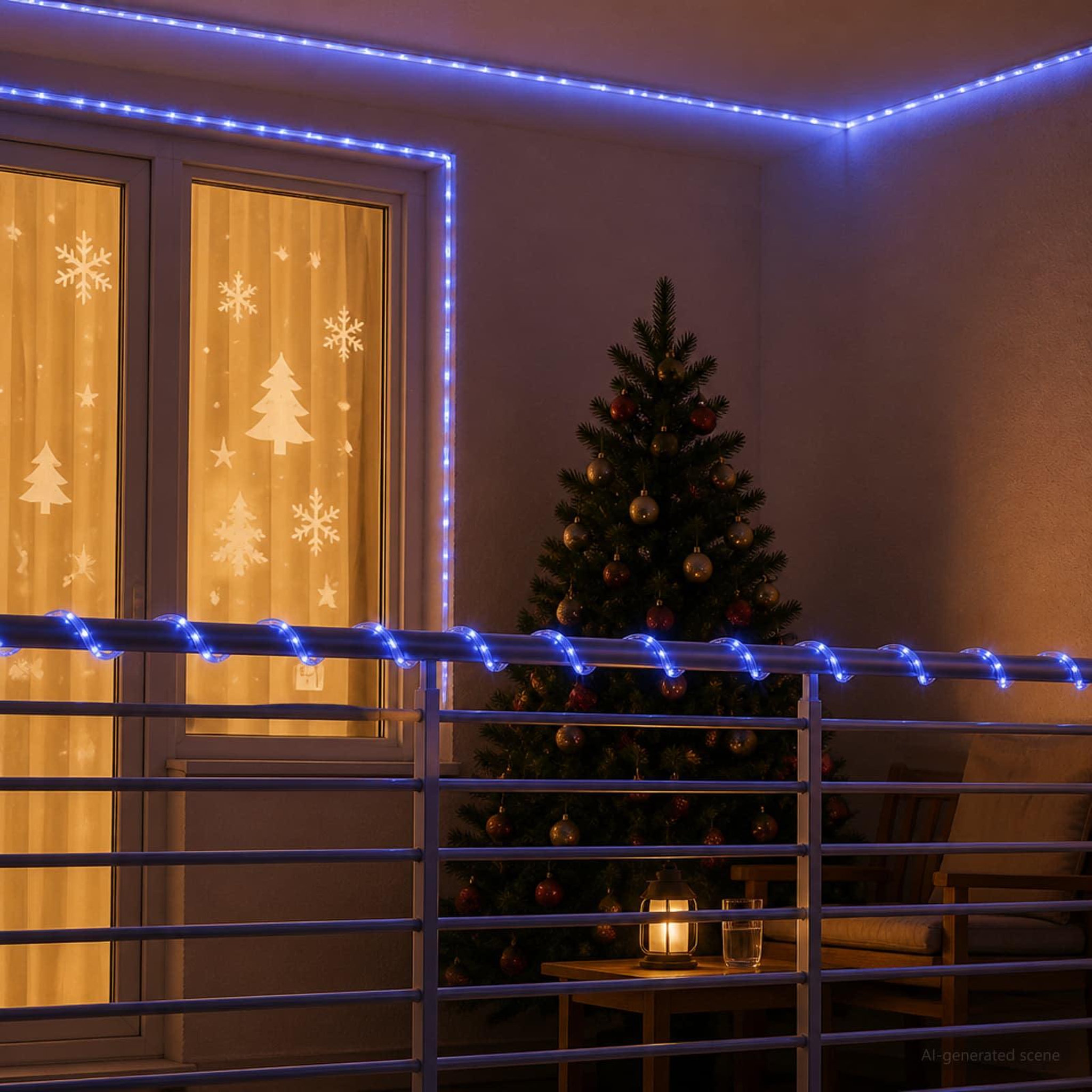 Voir la diapositive 4 : VIDAXL Cordon lumineux LED de Noël 480 LED Bleu 20 m