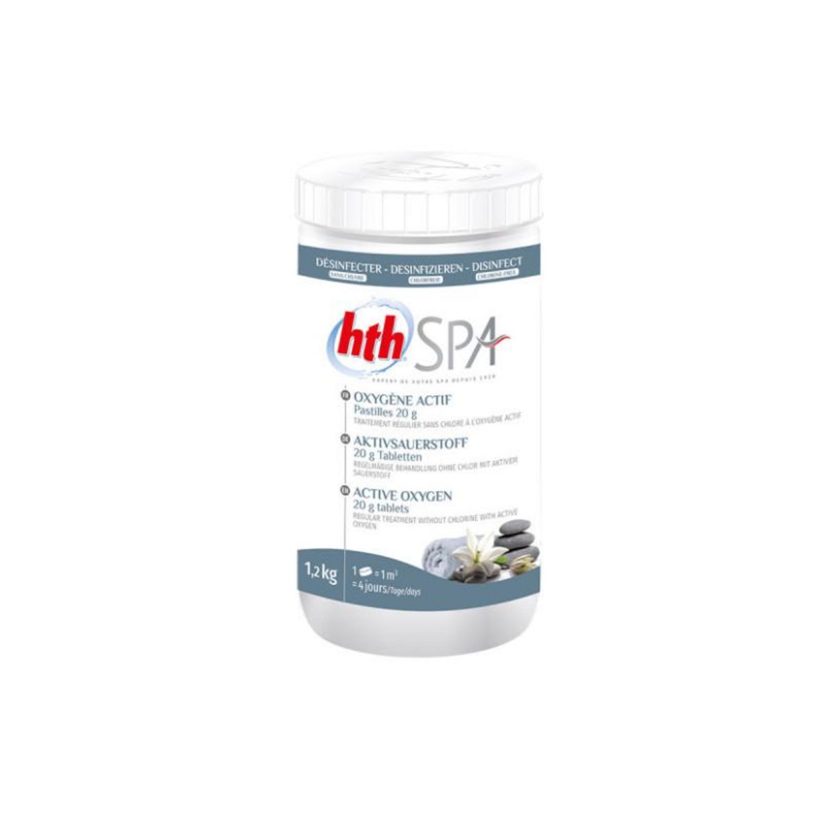 HTH Oxygène actif pastilles pour spa 1,2 kg - HTH