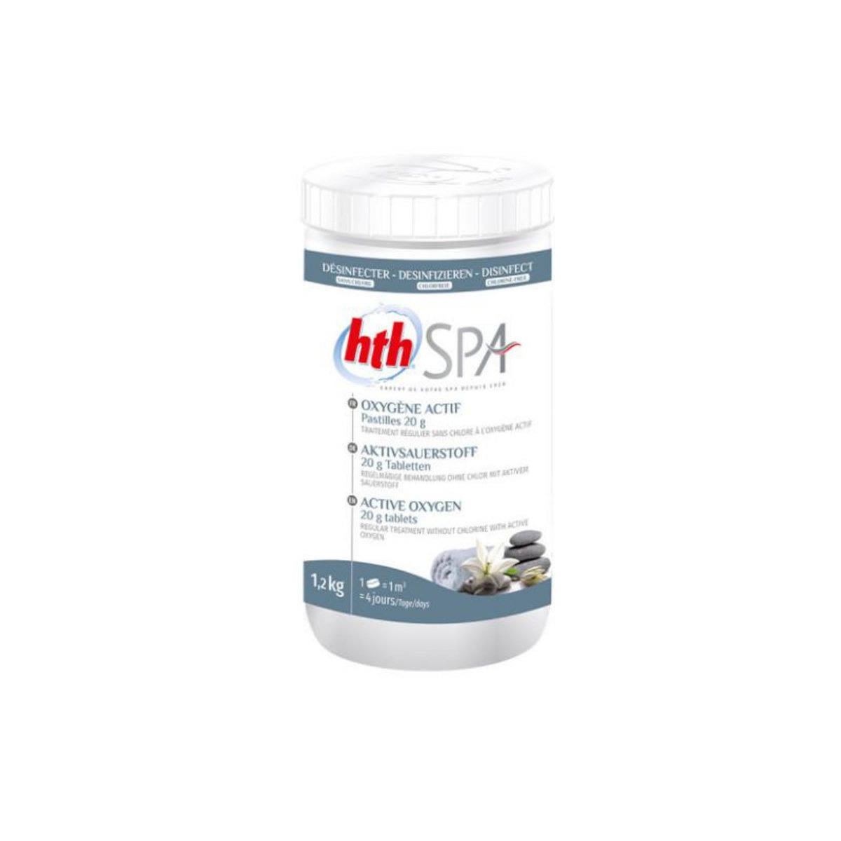 HTH Oxygène actif pastilles pour spa 1,2 kg - HTH