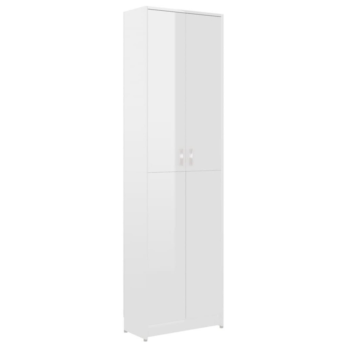 VIDAXL Garde-robe de couloir Blanc brillant Bois d'ingenierie