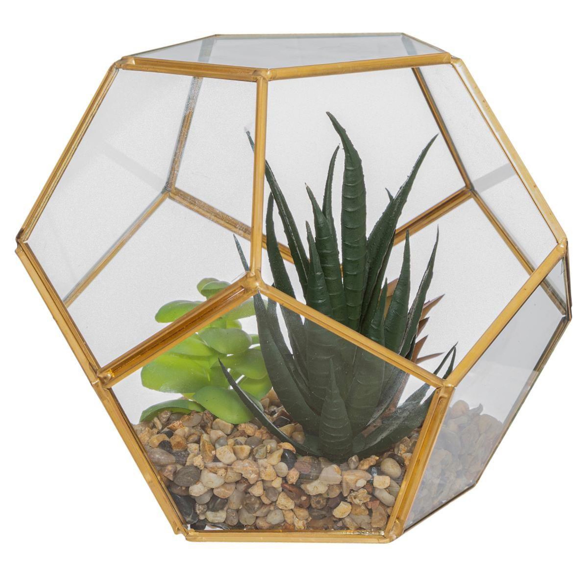 ATMOSPHERA Plante artificielle & terrarium déco  julie  17cm or