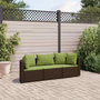 Voir la diapositive 1 : VIDAXL Salon de jardin avec coussins 3 pcs marron resine tressee