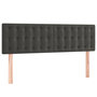 Voir la diapositive 4 : VIDAXL Tete de lit a LED Gris fonce 144x5x78/88 cm Velours