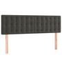 Voir la diapositive 4 : VIDAXL Tete de lit a LED Gris fonce 144x5x78/88 cm Velours