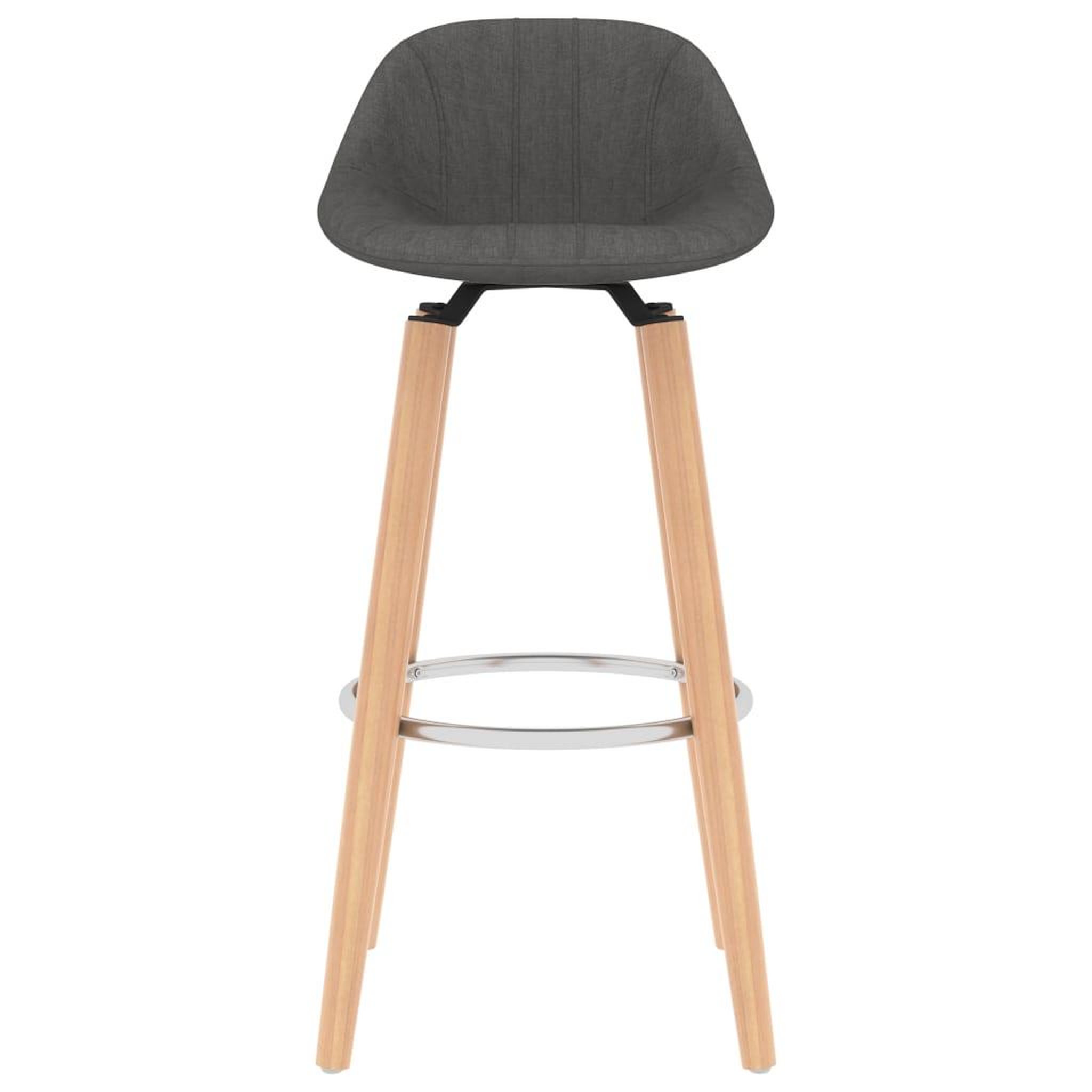 Voir la diapositive 3 : VIDAXL Tabourets de bar lot de 2 gris fonce tissu