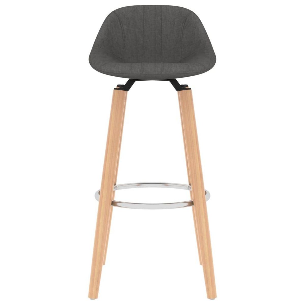 VIDAXL Tabourets de bar lot de 2 gris fonce tissu