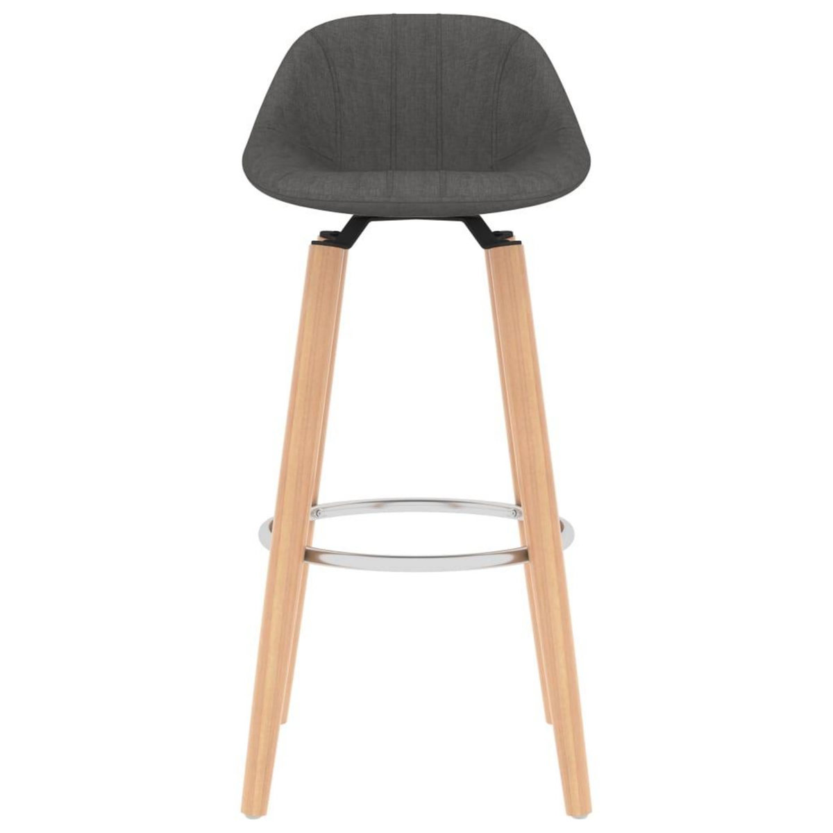 VIDAXL Tabourets de bar lot de 2 gris fonce tissu