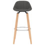 Voir la diapositive 3 : VIDAXL Tabourets de bar lot de 2 gris fonce tissu