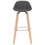Voir la diapositive 3 : VIDAXL Tabourets de bar lot de 2 gris fonce tissu