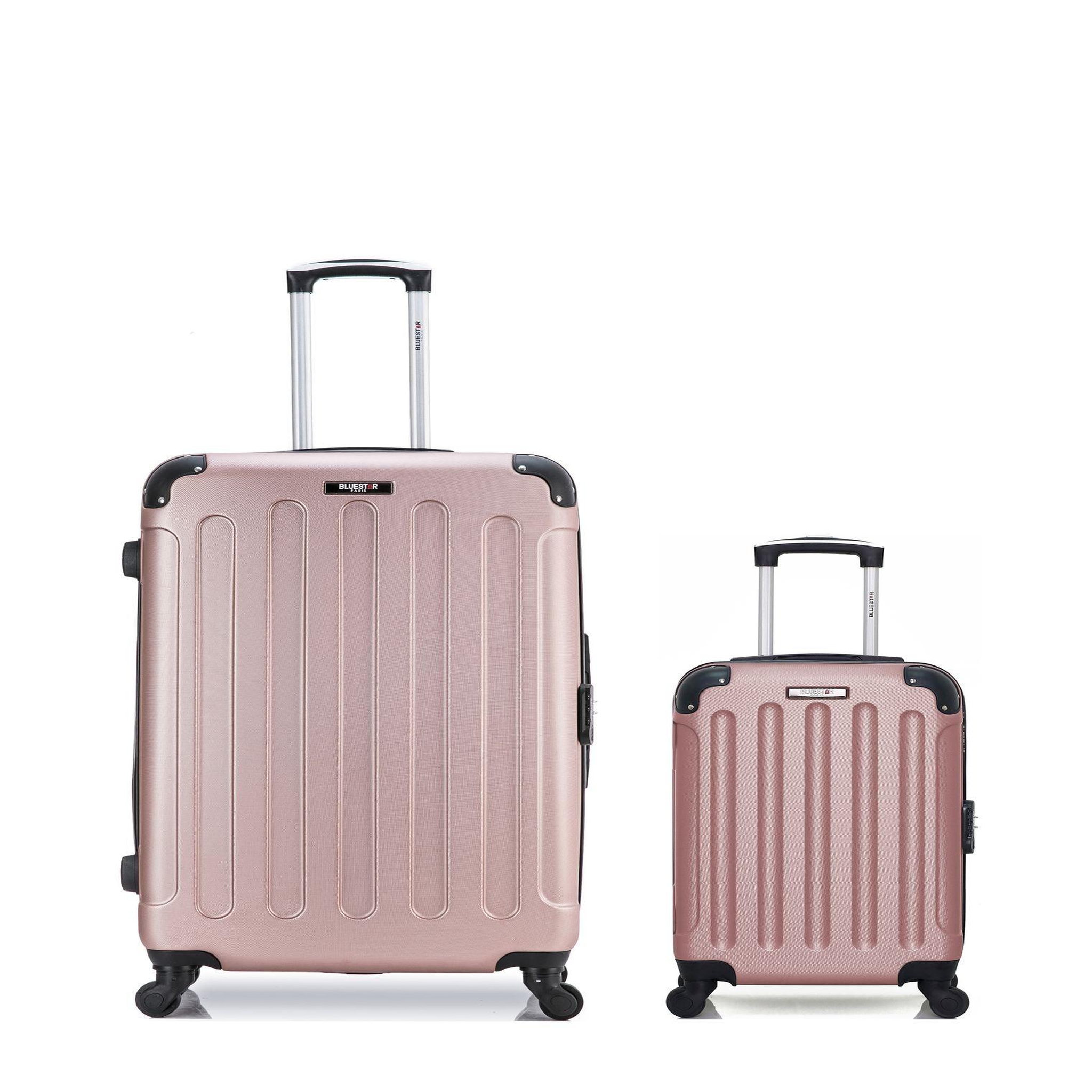 BLUESTAR BLUESTAR - LOT DE 2 - Valises grand format et cabine XXS MADRID. Coloris disponibles : Beige