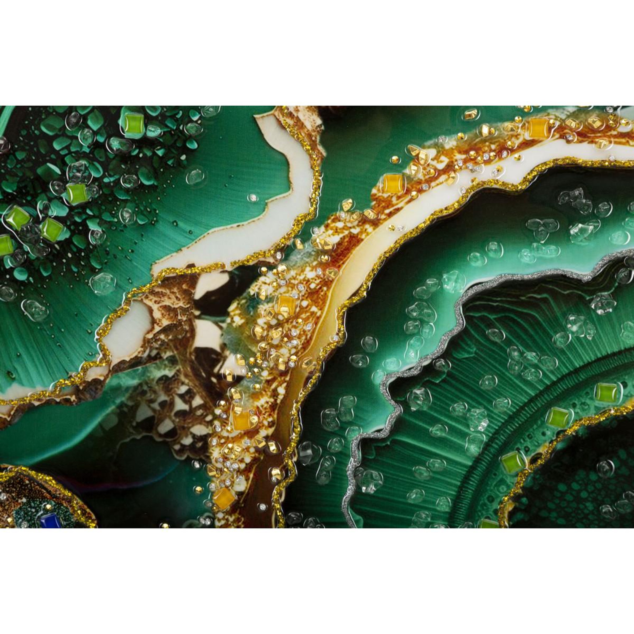 Voir la diapositive 2 : Paris Prix Tableau imprimé déco  smeraldy  62x82cm vert