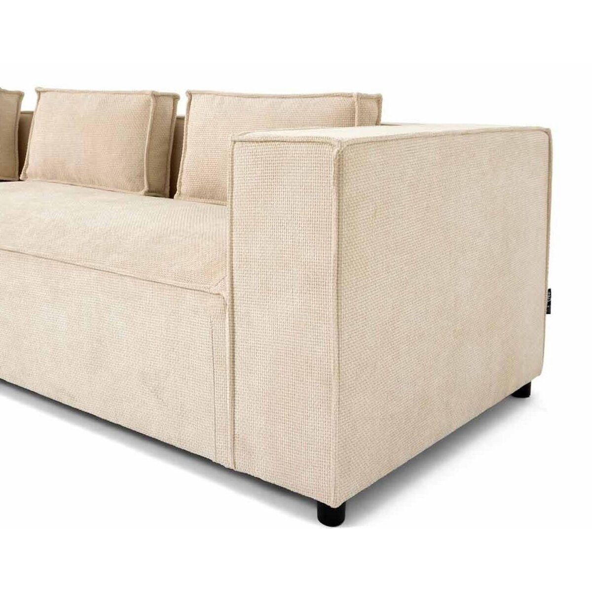 LISA DESIGN Stella - canapé d'angle gauche - 4 places - en tissu texturé