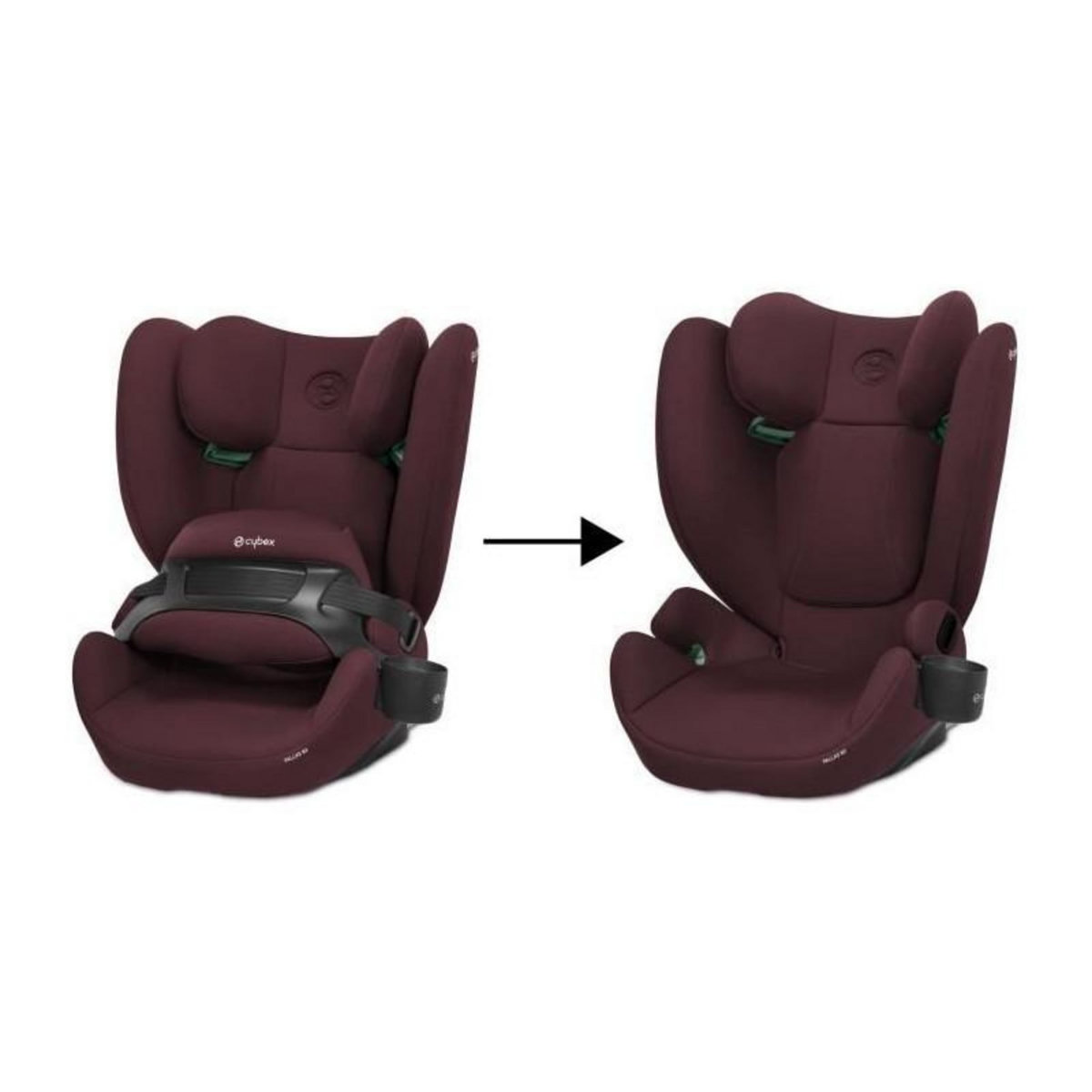 CYBEX Siege auto CYBEX PALLAS B2 I-SIZE - Des 15 mois jusqu'a 12 ans - Rumba Red et dark red