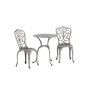 Voir la diapositive 4 : Paris Prix Ensemble Table de Jardin & 2 Chaises  Nandin  73cm Argent