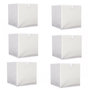 Voir la diapositive 1 : The Home Deco Factory Lot de 6 cubes de rangement pliable bouclette - 30 x 30 cm - Beige