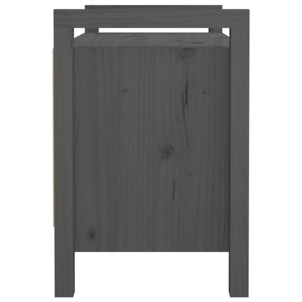 VIDAXL Banc d'entree Gris 80x40x60 cm Bois de pin massif